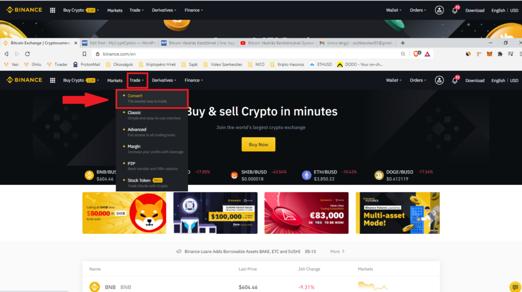 bitcoin vasarlas kezdoknek binance convert