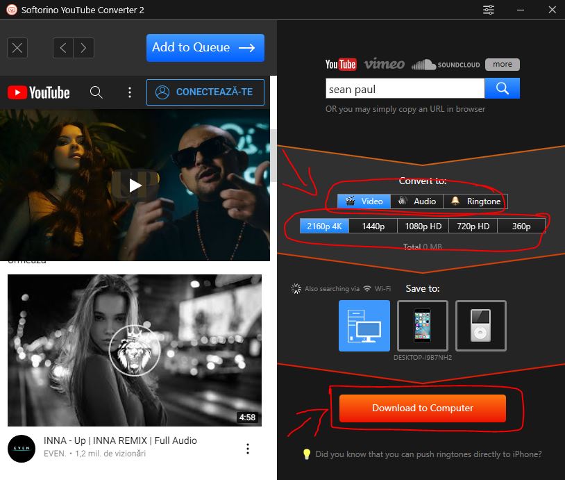 video softorino youtube converter add to queue download