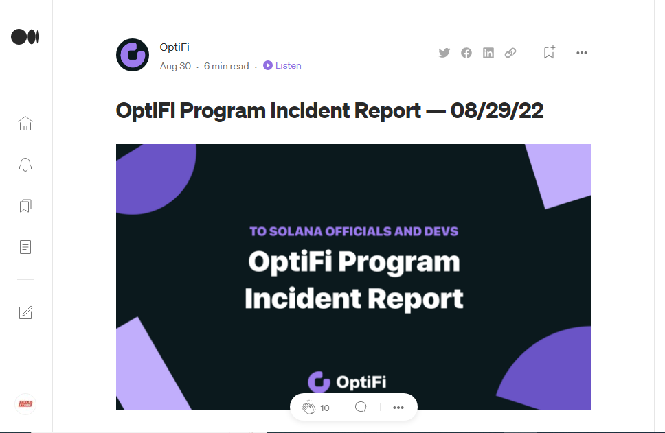 OptoFi incident report