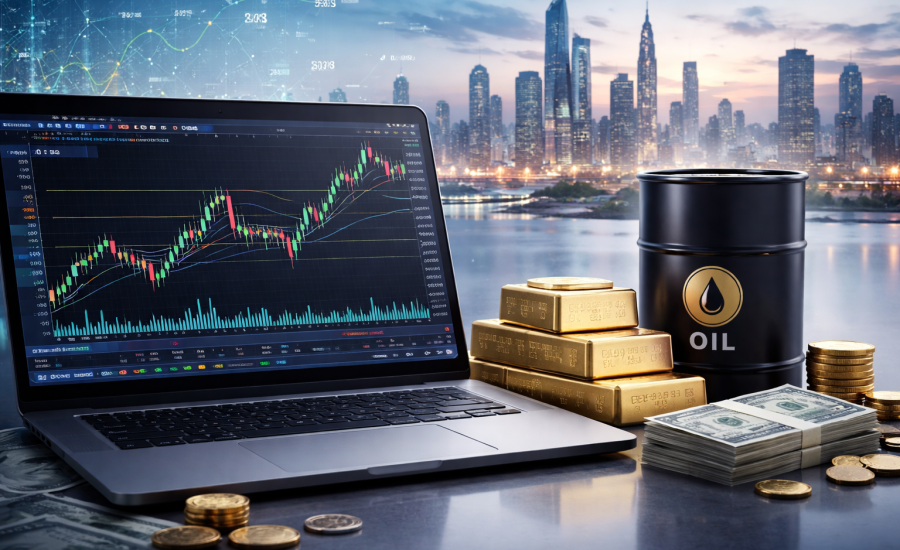 kereskedési és befektetési platformok – arany, olaj, részvény és online trading grafikon