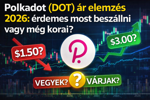 Polkadot DOT ár elemzés 2026 grafikon befektetési stratégia kriptovaluta