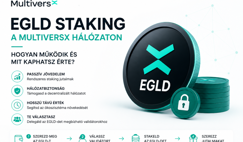 EGLD staking a MultiversX hálózaton – passzív jutalmak és delegálás
