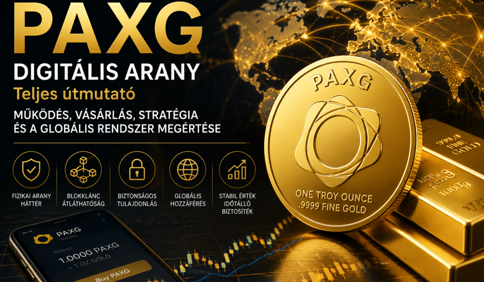 PAXG digitális arany útmutató tokenizált arany és blokklánc alapú aranybefektetés