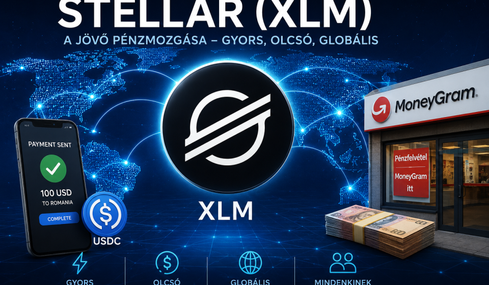 Stellar (XLM) blockchain hálózat és MoneyGram együttműködés digitális pénzmozgás és globális stablecoin fizetések bemutatásával