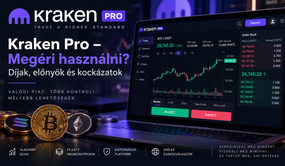 Kraken Pro bemutató – díjak, előnyök és kockázatok